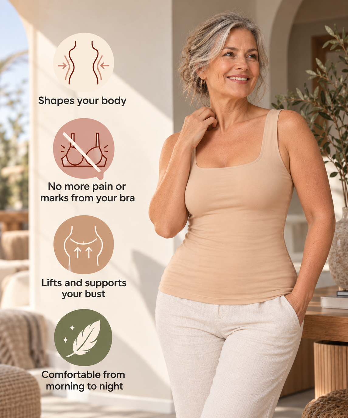 Solen Built-In Bra Shaper Tank
