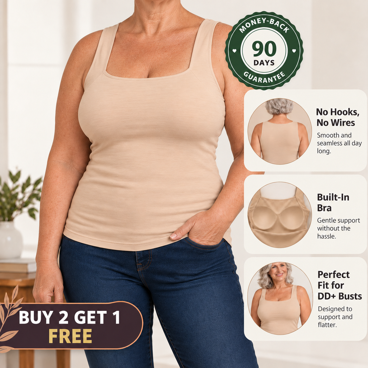 Built-In Bra Comfort Shaper Tank